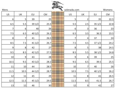 burberry サイズ表|Burberry size chart pdf.